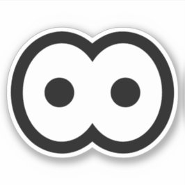 漫画おっちょこちょいの眼球ビニール シール