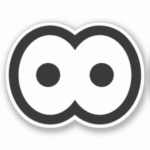 漫画おっちょこちょいの眼球ビニール シール