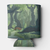 漫画おとぎ話の森の風景ヴィンテージ。 缶クーラー (裏面)