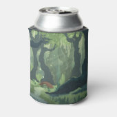 漫画おとぎ話の森の風景ヴィンテージ。 缶クーラー (缶裏面)