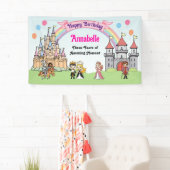 漫画おとぎ話プリンセスと騎士パーティーバナー 横断幕 (インサイチュ)