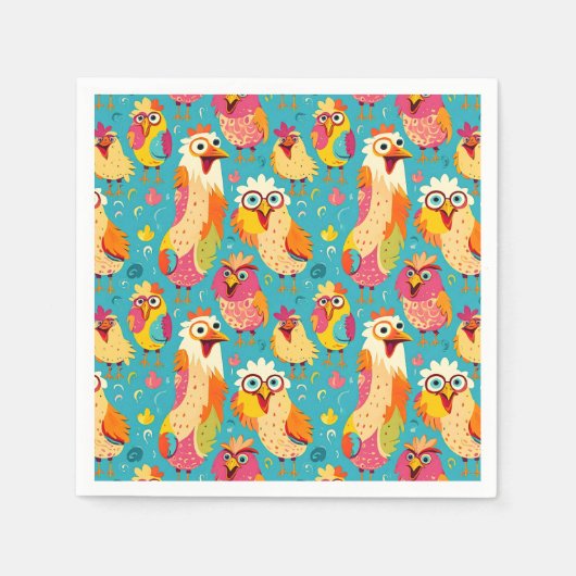 漫画おもしろいお洒落抽象芸術 スタンダードカクテルナプキン (正面)