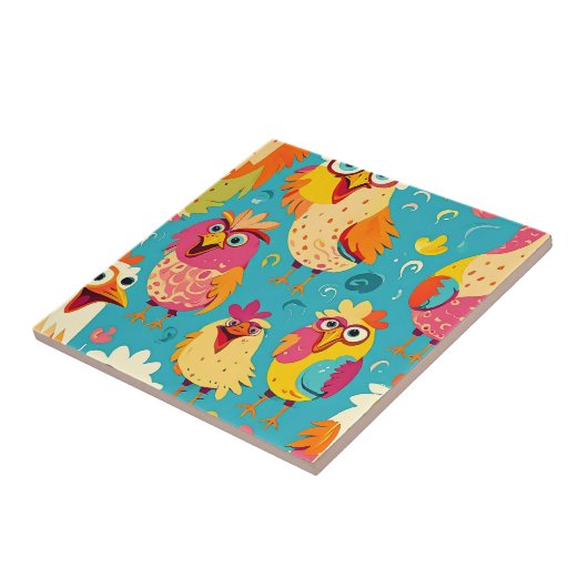 漫画おもしろいお洒落抽象芸術 タイル (側面)