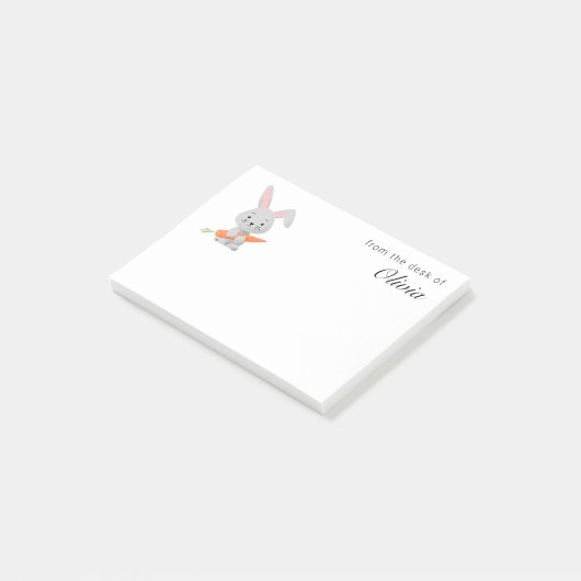 漫画おもしろいかわいいウサギのニンジン ポストイット (アングル)