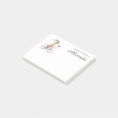 漫画おもしろいかわいい犬の子犬サイクリング自転車 ポストイット (アングル)