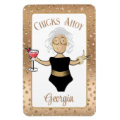 漫画おもしろいことわざブラウンアダートレディークルーズドア マグネット (縦)