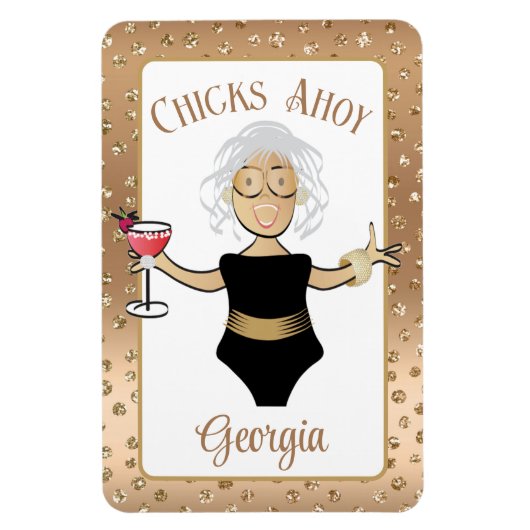 漫画おもしろいことわざブラウンアダートレディークルーズドア マグネット (縦)