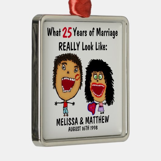 漫画おもしろいによる記念日引用文 メタルオーナメント (右)