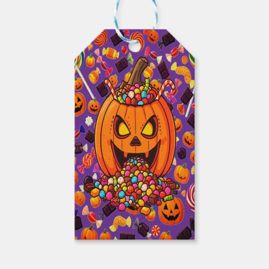 漫画おもしろいのカボチャ ギフトタグ (正面)