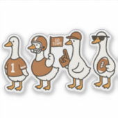 漫画おもしろいのガチョウのサッカーのシール – スポーツファン シール (正面)