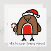 漫画おもしろいのクリスマスロビン シーズンカード (正面/裏面)