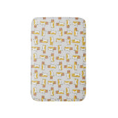 漫画おもしろいのコーギ模様 バスマット (正面縦)