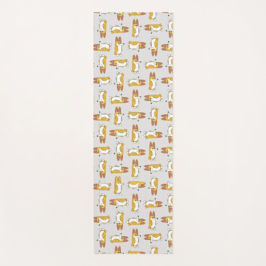 漫画おもしろいのコーギ模様 ヨガマット (正面)
