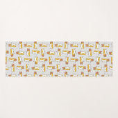 漫画おもしろいのコーギ模様 ヨガマット (正面(横))