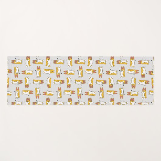 漫画おもしろいのコーギ模様 ヨガマット (正面(横))