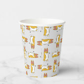 漫画おもしろいのコーギ模様 紙コップ (右)