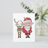 漫画おもしろいのサンタとルドルフ シーズンポストカード (スタンド正面)
