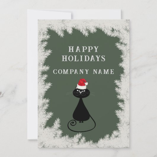 漫画おもしろいのサンタ猫の休日パーティー企業の 招待状 (裏面)