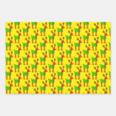 漫画おもしろいのサンタ、トナカイとトイレ転が ラッピングペーパーシート (正面3)