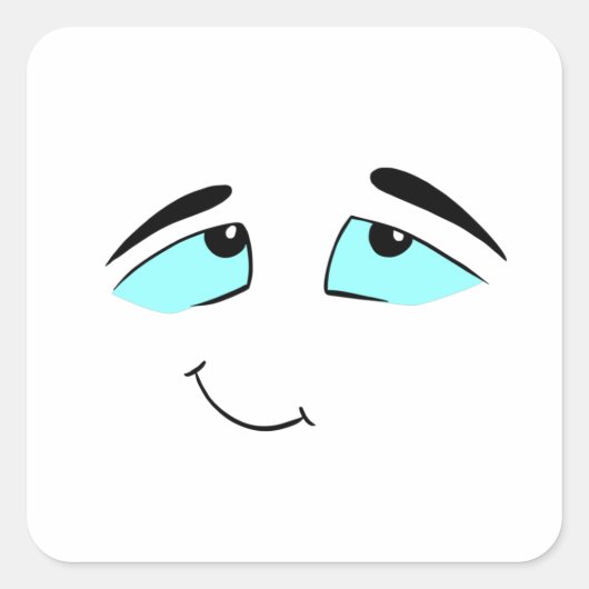 漫画おもしろいのシャツ、おもしろい顔、漫画のシャツW1 スクエアシール (正面)