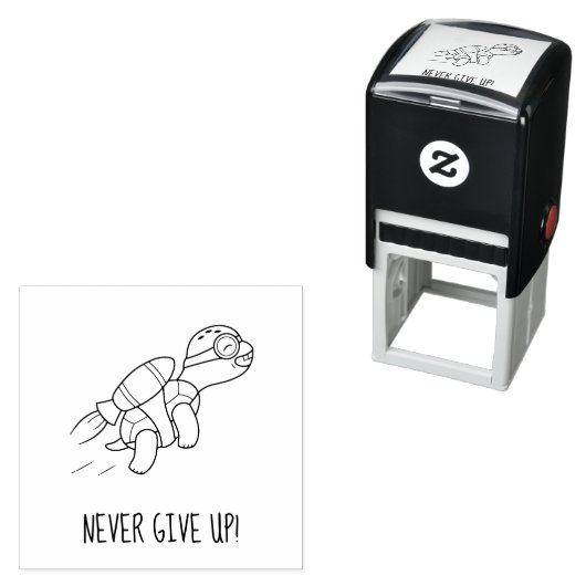 漫画おもしろいのジェットパックやる気を起こさせる亀 セルフインキングスタンプ (インサイチュ)