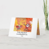 漫画おもしろいのバレンタインデーハート シーズンカード (裏面)