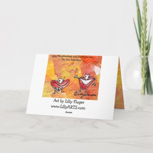 漫画おもしろいのバレンタインデーハート シーズンカード (裏面)