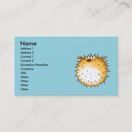 漫画おもしろいのフグデザイン 名刺 (正面)