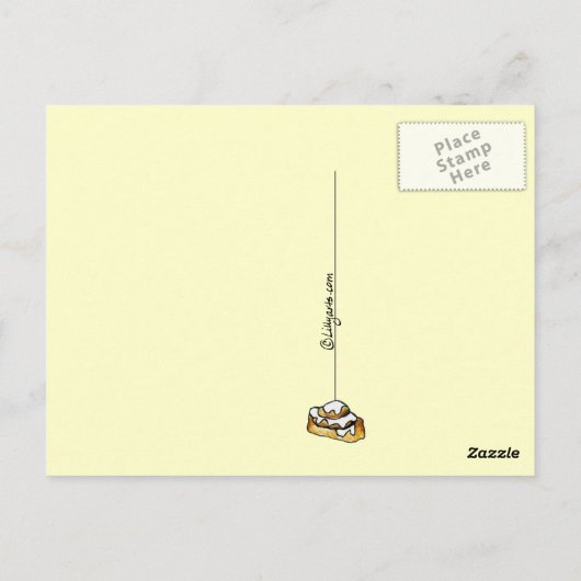 漫画おもしろいのフランスの料理人 ポストカード (裏面)