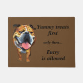 漫画おもしろいのブルドッグの形式 ドアマット (正面)