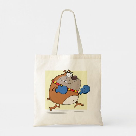 漫画おもしろいのブルドッグボクサー犬 トートバッグ (裏面)