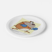 漫画おもしろいのブルドッグボクサー犬 ペーパープレート (アングル)