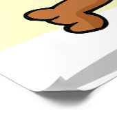 漫画おもしろいのブルドッグボクサー犬 ポスター (角)