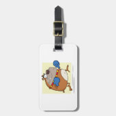 漫画おもしろいのブルドッグボクサー犬 ラゲッジタグ (正面縦)