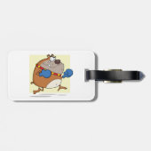 漫画おもしろいのブルドッグボクサー犬 ラゲッジタグ (裏面横)