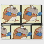 漫画おもしろいのブルドッグボクサー犬 ラッピングペーパー (フラット)