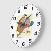 漫画おもしろいのブルドッグボクサー犬 ラージ壁時計 (傾斜)