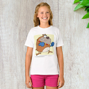 漫画おもしろいのブルドッグボクサー犬 Tシャツ