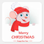 漫画おもしろいのマウス スクエアシール (正面)