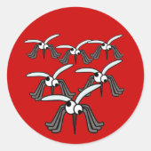 漫画おもしろいのモスク飛んでいるが進む ラウンドシール (正面)