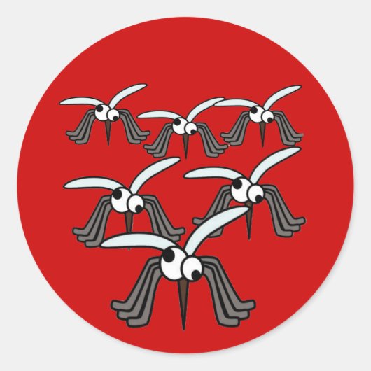 漫画おもしろいのモスク飛んでいるが進む ラウンドシール (正面)