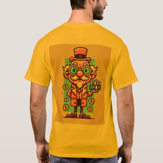 漫画おもしろいの伯父のスクルージTシャツ» Tシャツ (裏面)