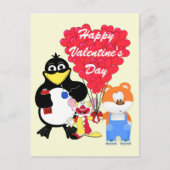 漫画おもしろいの子供バレンタイン シーズンポストカード (正面)