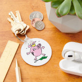 漫画おもしろいの子豚の銀行がお金を失う キーホルダー