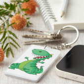 漫画おもしろいの恐竜が轟音を上げるTレックス キーホルダー (正面右)