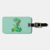漫画おもしろいの恐竜が轟音を上げるTレックス ラゲッジタグ (正面横)