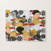 漫画おもしろいの手描き鶏 ジグソーパズル (横)