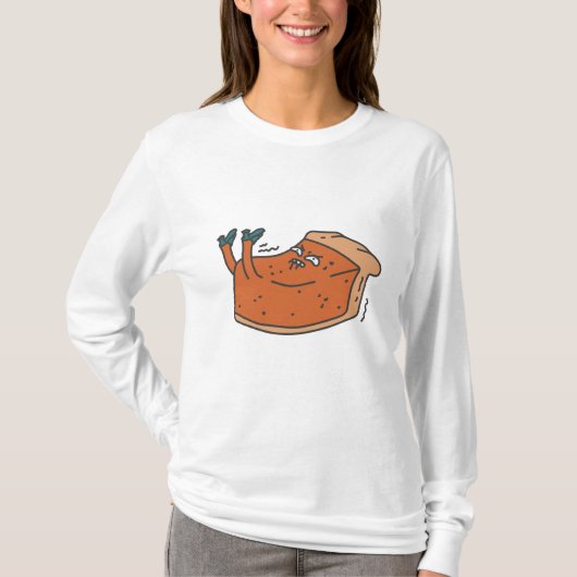漫画おもしろいの擬人化カボチャのパイ Tシャツ (正面)