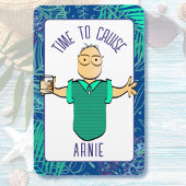 漫画おもしろいの灰色の髪の成熟マンクルーズドア マグネット