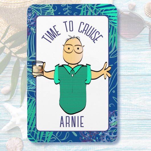 漫画おもしろいの灰色の髪の成熟マンクルーズドア マグネット